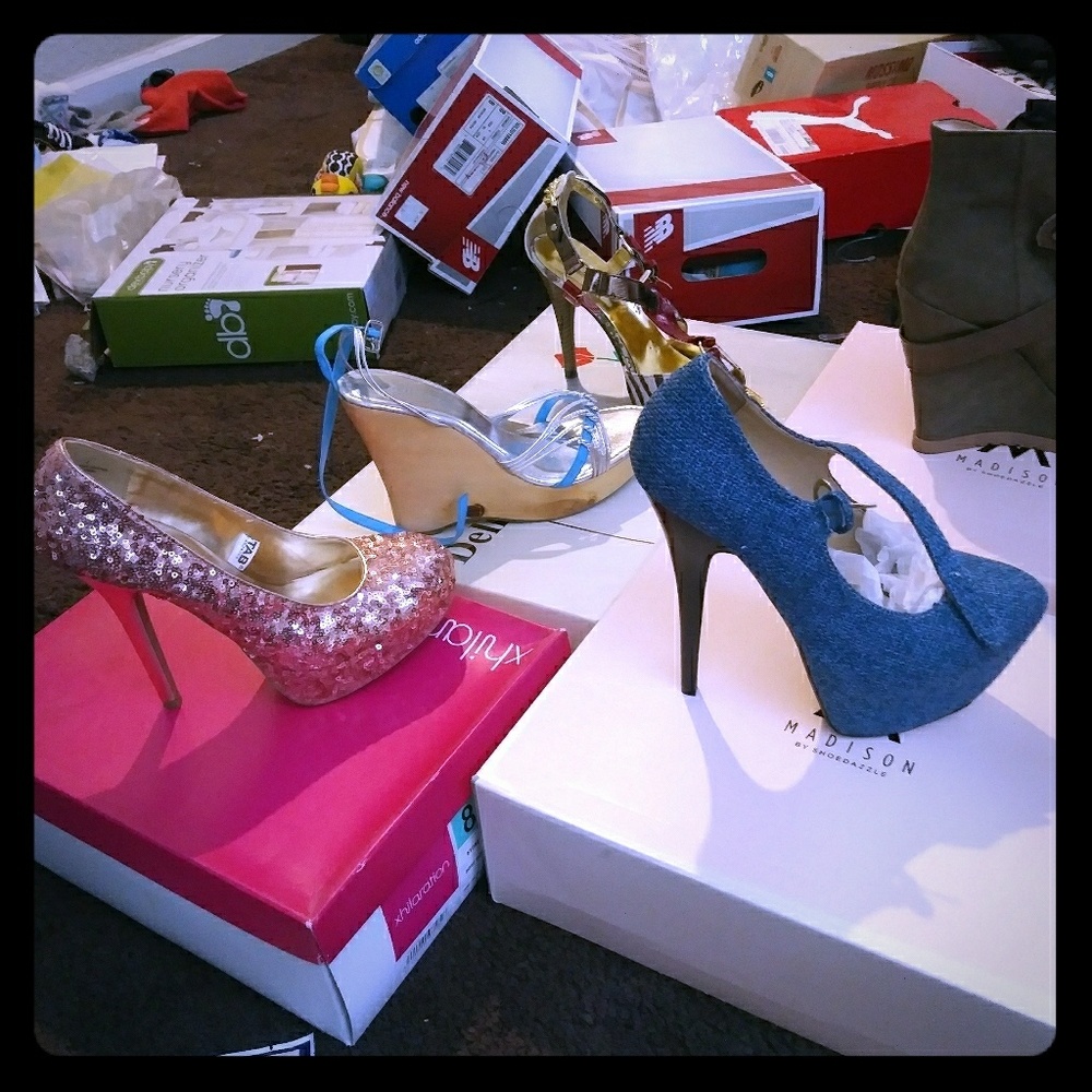 Pink sparkle shoes